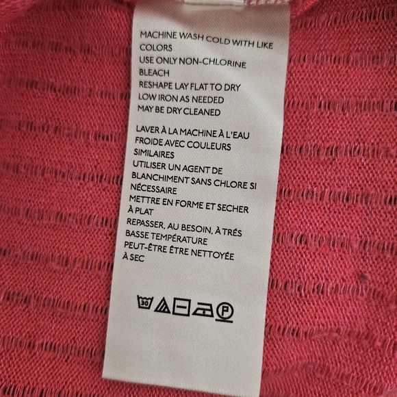 Maeve by Anthropologie Vanna Coral Pink Ribbed Top Size L - Picture 8 of 10